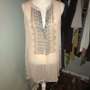 Knox Rose boho sheer high low tunic